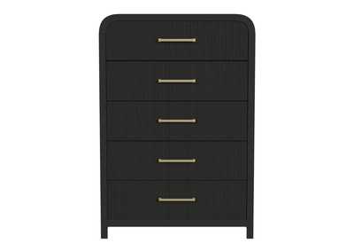 Image for RIDGEMONT BLACK 5 DRAWER CHEST