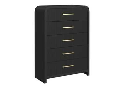 RIDGEMONT BLACK 5 DRAWER CHEST,ELEMENTS INTERNATIONAL GROUP, LLC