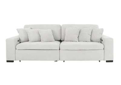 LACHLAN NICKEL POWER SOFA WITH SLIDING SEATS,CHEERS