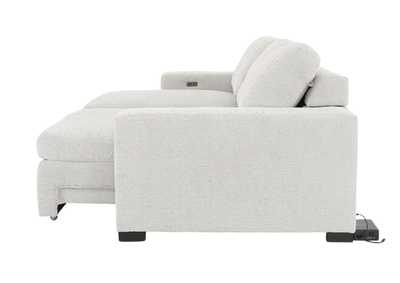 LACHLAN NICKEL POWER SOFA WITH SLIDING SEATS,CHEERS