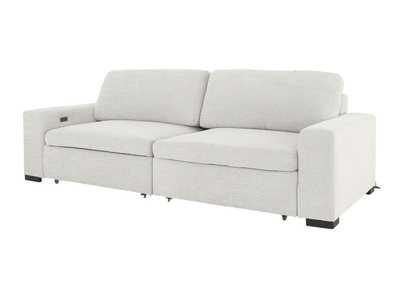LACHLAN NICKEL POWER SOFA WITH SLIDING SEATS,CHEERS