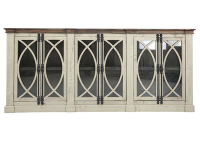 Image for PESCARA OLD GRAY GLASS DOOR CONSOLE