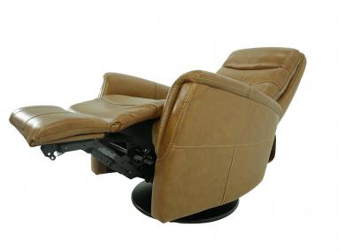 ANTONIO BUCKSKIN LEATHER POWER SWIVEL RECLINER,CHEERS