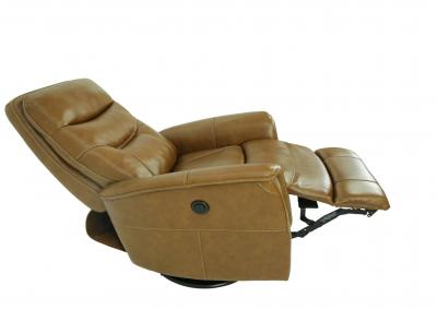 ANTONIO BUCKSKIN LEATHER POWER SWIVEL RECLINER,CHEERS