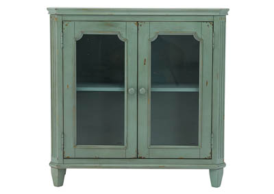 Image for MIRIMYN ANTIQUE TEAL ACCENT CABINET
