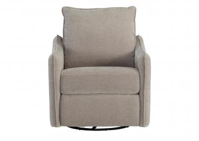 MCBURG TAUPE SWIVEL POWER RECLINER