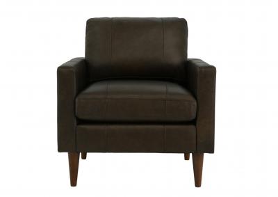 TRAFTON BROWN LEATHER CHAIR