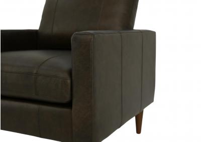 TRAFTON BROWN LEATHER CHAIR,BEST CHAIRS INC