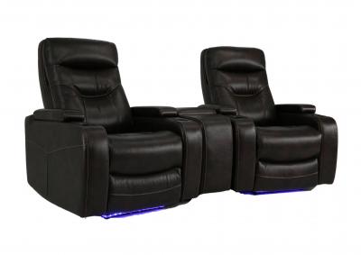 BOLTON WALNUT 2P POWER 3 PIECE THEATER SEATING WITH LIGHT,CHEERS