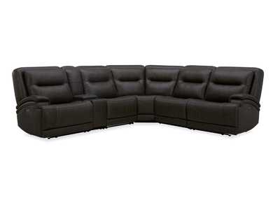 Image for BROCKTON CHARCOAL 3P POWER 6 PIECE SECTIONAL