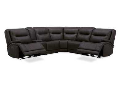 BROCKTON CHARCOAL 3P POWER 6 PIECE SECTIONAL,KUKA