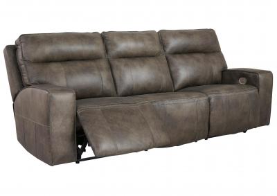 GAME PLAN CONCRETE LEATHER 2P POWER SOFA,ASHLEY FURNITURE INC.