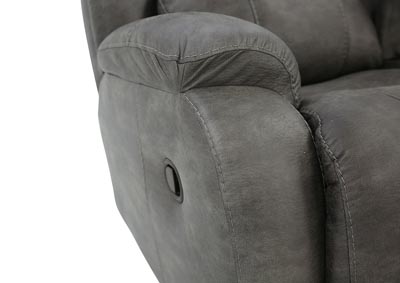 MAXWELL GREY RECLINING LOVESEAT WITH CONSOLE,HOMESTRETCH