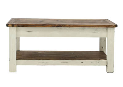 LAWMAN WHITE COCKTAIL TABLE,RUSTIC IMPORTS