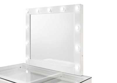 MORGAN WHITE VANITY WITH LED MIRROR,CROWN MARK INT.