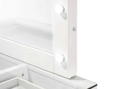 MORGAN WHITE VANITY WITH LED MIRROR,CROWN MARK INT.