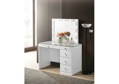 MORGAN WHITE VANITY WITH LED MIRROR,CROWN MARK INT.