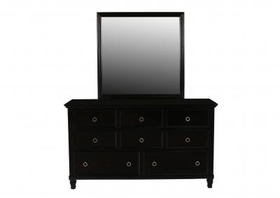 TAMARACK BLACK DRESSER AND MIRROR