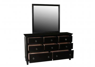 TAMARACK BLACK DRESSER AND MIRROR,NEW CLASSIC HOME FURNISHING II