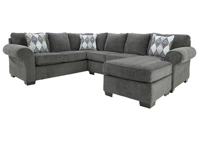 CHARISMA SMOKE 3 PIECE SECTIONAL,AFFORDABLE FURNITURE