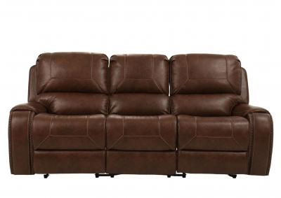 Image for KEILY BROWN RECLINING SOFA WITH DROP DOWN TABLE
