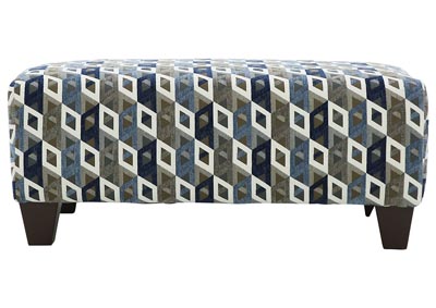 Image for ANNA BLUE CUBE OTTOMAN