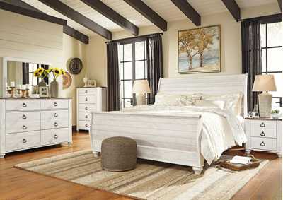 WILLOWTON QUEEN BED SLEIGH WHITE,ASHLEY FURNITURE INC.