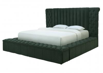 DANBURY CHARCOAL QUEEN BED,CROWN MARK INT.