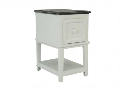SAUL WHITE/WEATHERED ACCENT TABLE,ARDENT HOME