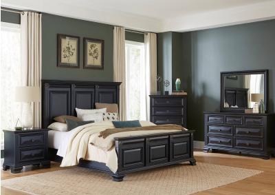 HALIFAX BLACK QUEEN BED,LIFESTYLE FURNITURE