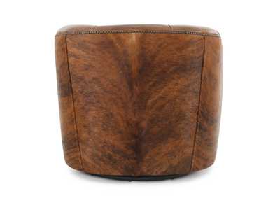 AMOS BROWN LEATHER SWIVEL CHAIR,MNDY