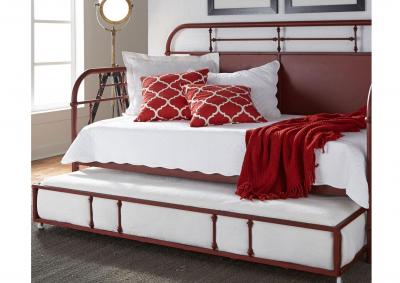 Image for JOLENE VINTAGE RED TWIN TRUNDLE DAYBED