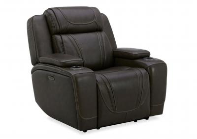 BOSTON CHARCOAL LEATHER POWER RECLINER,KUKA