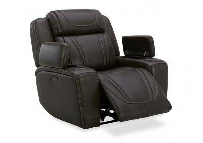 BOSTON CHARCOAL LEATHER POWER RECLINER,KUKA