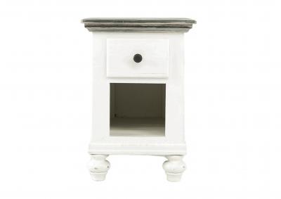 NIKKI WHITE/WEATHERED ACCENT TABLE
