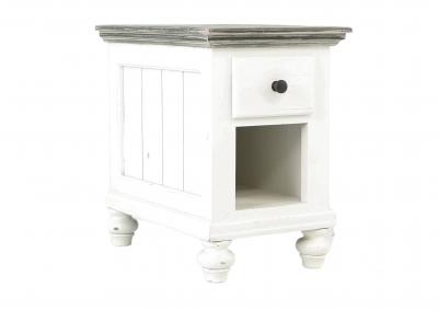 NIKKI WHITE/WEATHERED ACCENT TABLE,ARDENT HOME