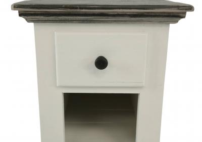 NIKKI WHITE/WEATHERED ACCENT TABLE,ARDENT HOME