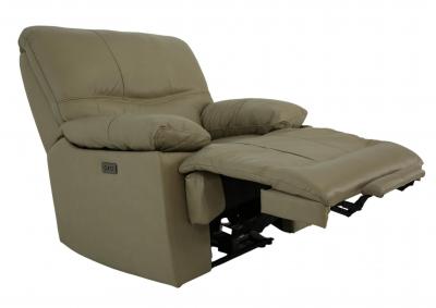 ODESSA TAUPE LEATHER 1P POWER ZERO GRAVITY RECLINER,CHEERS