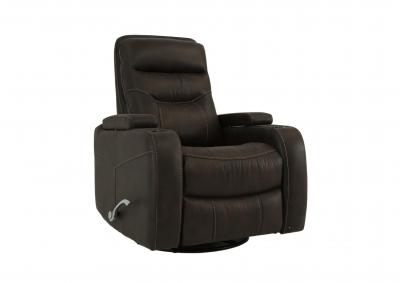 PECOS DARK BROWN SWIVEL GLIDER RECLINER,CHEERS