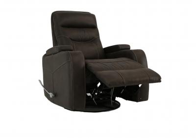 PECOS DARK BROWN SWIVEL GLIDER RECLINER,CHEERS