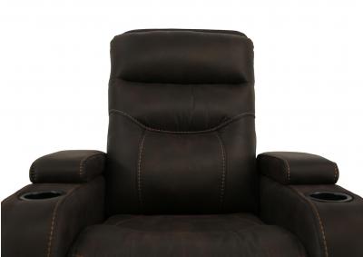 PECOS DARK BROWN SWIVEL GLIDER RECLINER,CHEERS