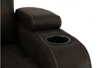 PECOS DARK BROWN SWIVEL GLIDER RECLINER,CHEERS