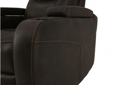 PECOS DARK BROWN SWIVEL GLIDER RECLINER,CHEERS