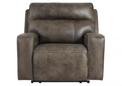 GAME PLAN CONCRETE LEATHER 2P POWER RECLINER