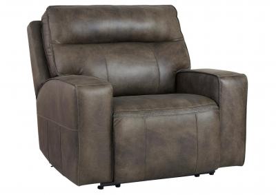 GAME PLAN CONCRETE LEATHER 2P POWER RECLINER,ASHLEY FURNITURE INC.