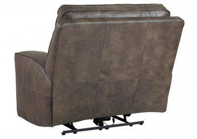 GAME PLAN CONCRETE LEATHER 2P POWER RECLINER,ASHLEY FURNITURE INC.