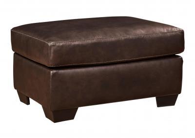 SANTORINE DARK BROWN LEATHER OTTOMAN,ASHLEY FURNITURE INC.