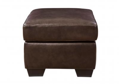 SANTORINE DARK BROWN LEATHER OTTOMAN,ASHLEY FURNITURE INC.