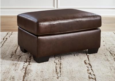 SANTORINE DARK BROWN LEATHER OTTOMAN,ASHLEY FURNITURE INC.