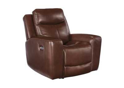 MOMENTUM MAHOGANY LEATHER 2P POWER RECLINER WITH ADJUSTABLE HEADREST,ASHLEY FURNITURE INC.